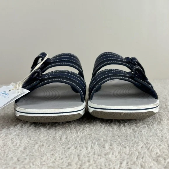Clarks Cloudsteppers Sandals 9M Blue Breeze Piper Adjustable Strappy Comfort - Picture 6 of 15